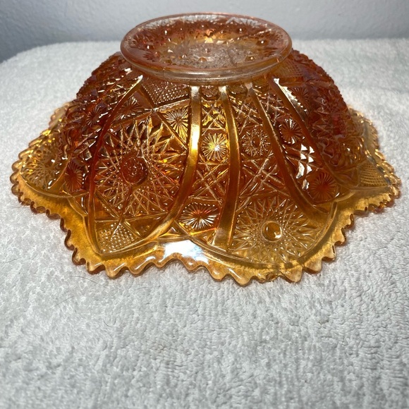 Vintage Amber Sunflower Round Serving Dish - Picture 6 of 9